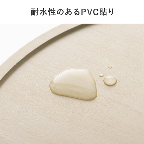 キャスター付台車（空気清浄機台・観葉植物・木目・丸形・台車・置き台・耐荷重20kg・直径35cm・コンパクト・ライトブラウン）