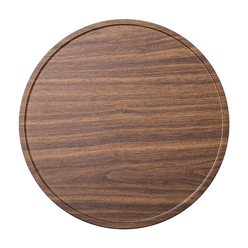 キャスター付台車（空気清浄機台・観葉植物・木目・丸形・台車・置き台・耐荷重20kg・直径35cm・コンパクト・ブラウン）