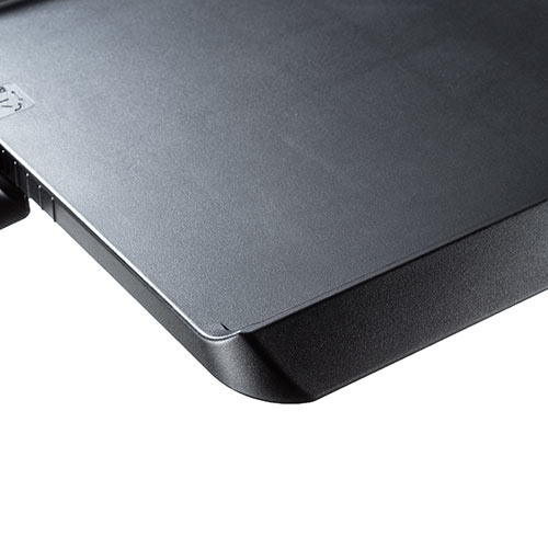 キーボードスライダー（後付・クランプ取付・デスク設置・角度調整対応・ブラック）