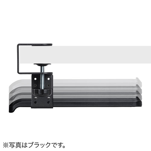 キーボードスライダー 後付け デスク クランプ フルキーボード マウス収納対応 高さ調節 幅70cm ホワイト