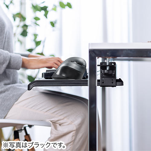 キーボードスライダー 後付け デスク クランプ フルキーボード マウス収納対応 高さ調節 幅70cm ホワイト