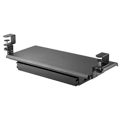 引き出し 後付け クランプ DIY 固定 キーボードスライダートレー 収納 整理 ブラック