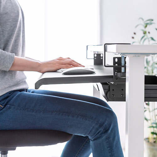 引き出し 後付け クランプ DIY 固定 キーボードスライダートレー 収納 整理 ブラック