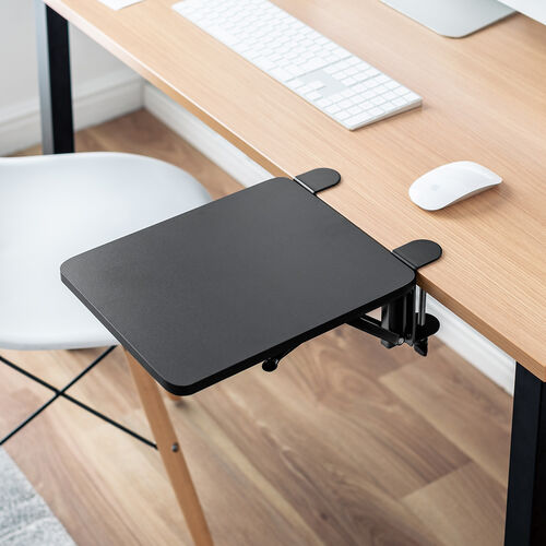 デスク拡張 折りたたみテーブル（デスクエクステンダー・天板拡張 ・後付け・クランプ固定・アームレスト・幅25cm・奥行き30cm）