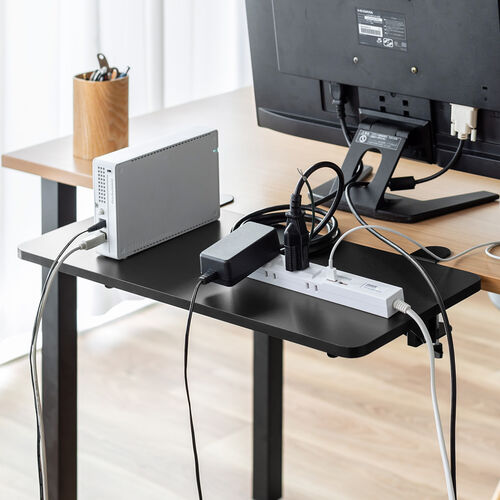 デスクエクステンダー（デスク拡張・折りたたみテーブル・天板拡張・後付け・クランプ固定・キーボードトレー・幅55cm・奥行き25cm）