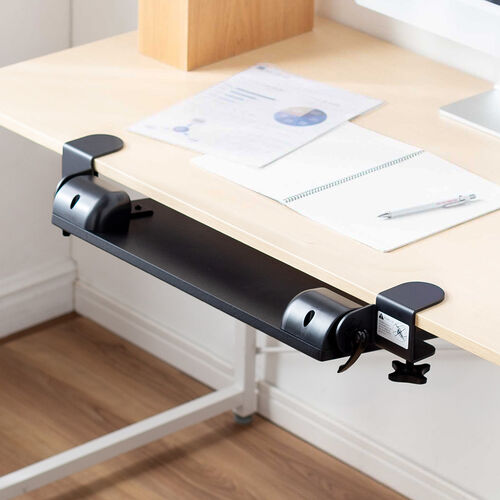 デスク拡張 折りたたみテーブル（後付け・デスクエクステンダー・クランプ固定・幅50cm・奥行き23cm）