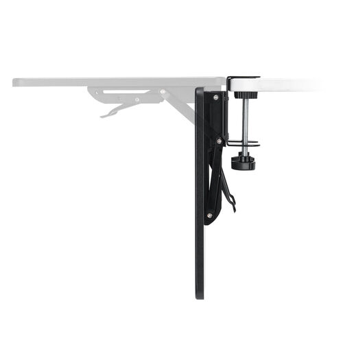 デスクエクステンダー（机・天板拡張・後付・折りたたみ・机拡張・テーブル拡張・クランプ固定・アームレスト・幅25cm・奥行30cm・ブラック）