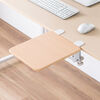 デスクエクステンダー（机・天板拡張・後付・折りたたみ・机拡張・テーブル拡張・クランプ固定・アームレスト・幅25cm・奥行30cm・ライトブラウン）