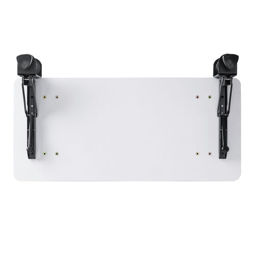 デスクエクステンダー（机・天板拡張・後付・折りたたみ・テーブル拡張・クランプ固定・キーボードトレー・幅55cm・奥行25cm・ブラック）