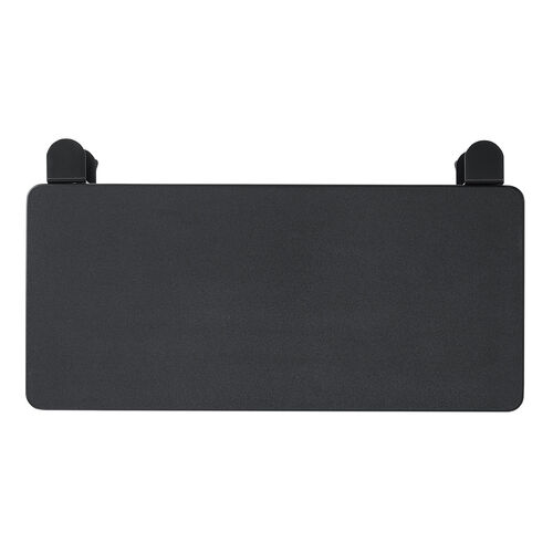 デスクエクステンダー（机・天板拡張・後付・折りたたみ・テーブル拡張・クランプ固定・キーボードトレー・幅55cm・奥行25cm・ブラック）