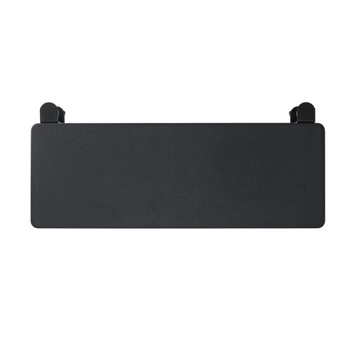 デスクエクステンダー（机・天板拡張・後付・折りたたみ・テーブル拡張・クランプ固定・キーボードトレー・幅70cm・奥行25cm・ブラック）