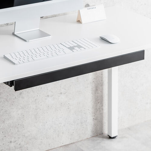 デスク下収納ボックス（引き出し・後付け・木ネジ固定・幅64.7cm・A4対応・デスク設置・書類・小物・ドロワー・ブラック・Lサイズ）