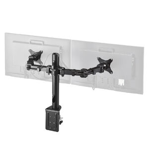 モニターアーム（デュアルモニター対応・2台設置・3関節・クランプ固定