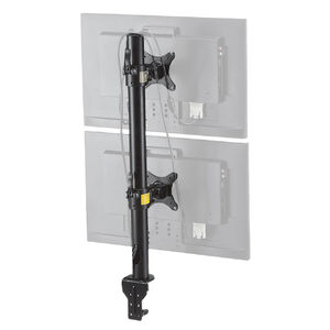 モニターアーム（デュアルモニター対応・上下2面設置・クランプ固定