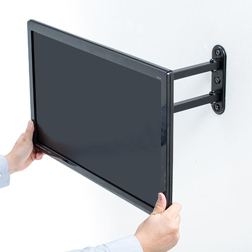 壁面モニターアーム(3関節・壁付・省スペース・27インチ設置） EZ1