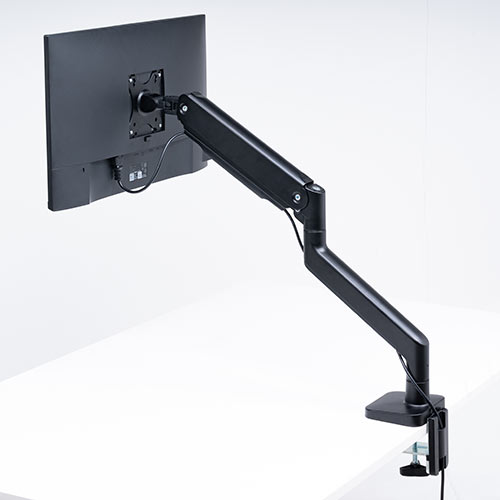 モニターアーム ディスプレイアーム スプリング式 机固定 クランプ固定