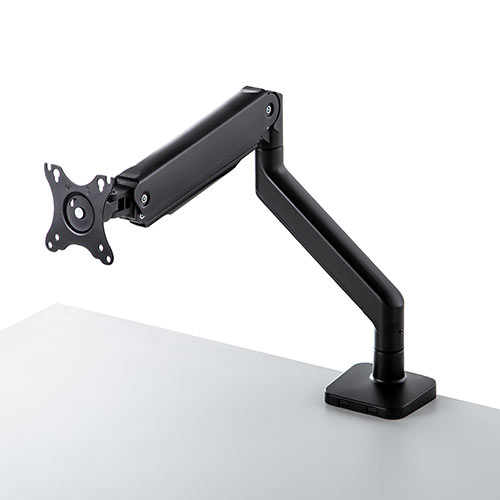 モニターアーム ディスプレイアーム スプリング式 机固定 クランプ固定 耐荷重2～13kg対応 27インチ対応 ブラック