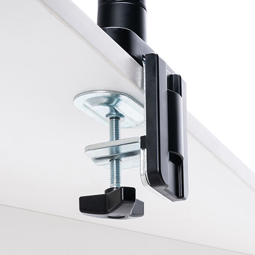 モニターアーム ディスプレイアーム スプリング式 机固定 クランプ固定 耐荷重2～13kg対応 27インチ対応 ブラック