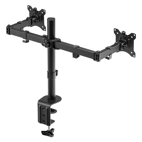 モニターアーム（デュアル・2画面・クランプ・32インチ・水平・3関節・PCモニター）EZ1-LA063 サンワサプライ