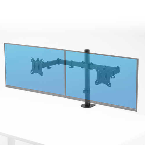 モニターアーム（デュアル・2画面・クランプ・32インチ・水平・3関節・PCモニター）EZ1-LA063 サンワサプライ