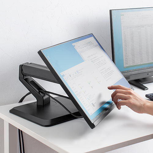 モニターアーム 置き型 ガス圧 2～10kg VESA モニタースタンド ディスプレイアーム ディスプレイスタンド ガススプリング式