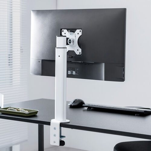モニターアーム（クランプ・ディスプレイアーム・1画面・最大32インチ・高さ調整対応・耐荷重10kg・ホワイト）