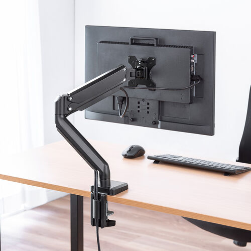 モニターアーム（シングル・ガス・32インチ・上下・左右・耐荷重12kgまで対応 ）