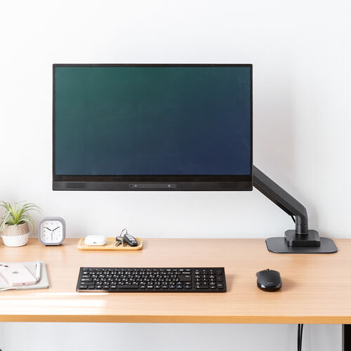 モニターアーム（シングル・ガス・32インチ・上下・左右・耐荷重12kgまで対応 ）