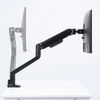 モニターアーム（ディスプレイアーム・シングル・クランプ取り付け・40インチ対応・2～12kg対応・ブラック）