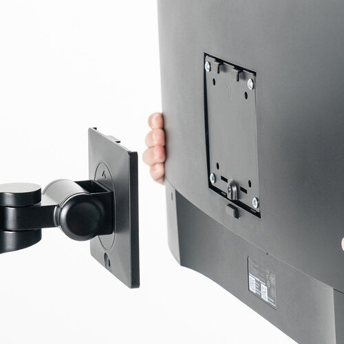 モニターアーム（ディスプレイアーム・シングル・クランプ取り付け・40インチ対応・2～12kg対応・ブラック）