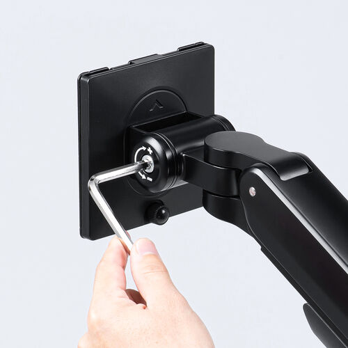モニターアーム（ディスプレイアーム・シングル・クランプ取り付け・40インチ対応・2～12kg対応・ブラック）