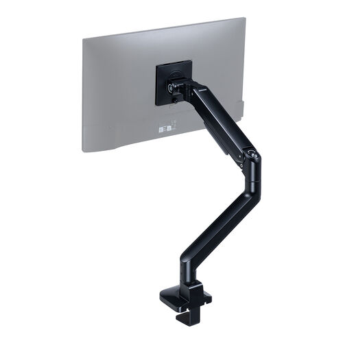 モニターアーム（ディスプレイアーム・シングル・クランプ取り付け・40インチ対応・2～12kg対応・ブラック）