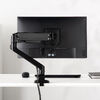 モニターアーム（ディスプレイアーム・シングル・クランプ取り付け・40インチ対応・2～12kg対応・ブラック）