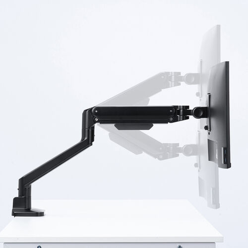 モニターアーム（ディスプレイアーム・シングル・クランプ取り付け・40インチ対応・2～12kg対応・ブラック）