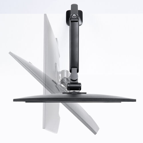 モニターアーム（ディスプレイアーム・シングル・クランプ取り付け・40インチ対応・2～12kg対応・ブラック）