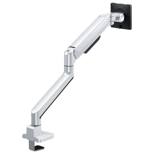 モニターアーム（ディスプレイアーム・シングル・クランプ取り付け・40インチ対応・2～12kg対応・シルバー）