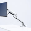モニターアーム（ディスプレイアーム・シングル・クランプ取り付け・40インチ対応・2～12kg対応・シルバー）