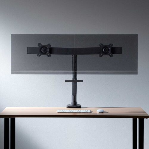 モニターアーム（デュアル・32インチ対応・クランプ・ハンドル付・ガス圧・耐荷重9kg・ブラック） EZ1-LACD005BK サンワサプライ