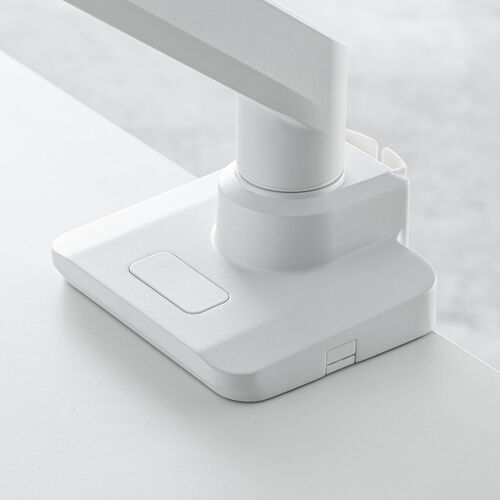 モニターアーム（デュアル・32インチ対応・クランプ・ハンドル付・ガス圧・耐荷重9kg・ホワイト） EZ1-LACD005W サンワサプライ