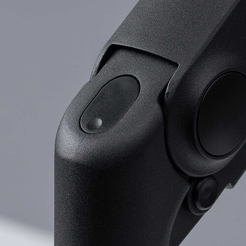 モニターアーム（デュアル・2画面・薄型クランプ・32インチ対応・ガススプリング式・耐荷重1～15kg・ブラック）