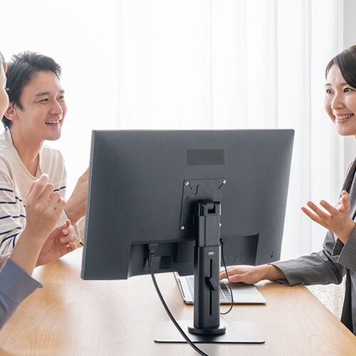 モニターアームスタンド（小型モニター用・360度回転卓上スタンド・VESA規格対応・24インチ・耐荷重5kg）