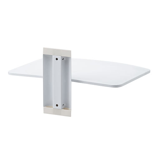 壁掛けラック（壁設置用棚・AV棚・プレーヤー設置・スピーカー棚・スチール・ホワイト）