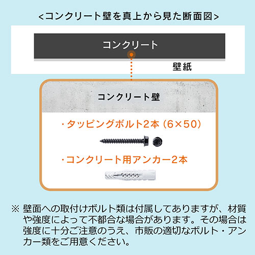 壁掛けラック（壁設置用棚・AV棚・プレーヤー設置・スピーカー棚・スチール・ホワイト）