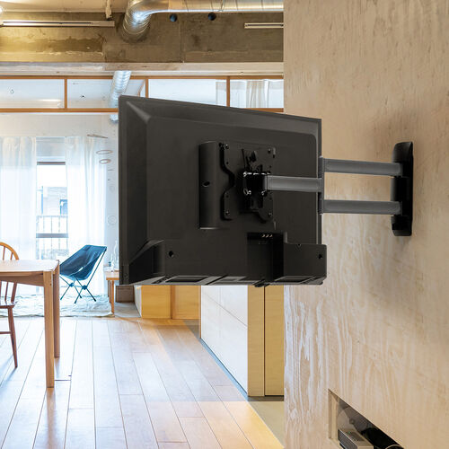 壁掛けテレビ金具（壁面固定・3関節・43インチ対応・耐荷重30kg・VESA・モニターアーム・ディスプレイアーム） LASM007