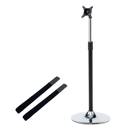 モニタースタンド（床置き・高さ角度調整・小型・サイネージ・27インチ対応・VESA対応・耐荷重15kg）