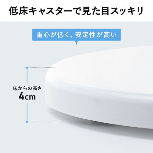 モニタースタンド（床置き・32インチ・キャスター付・ガス圧モニター・高さ調整・耐荷重10kg）