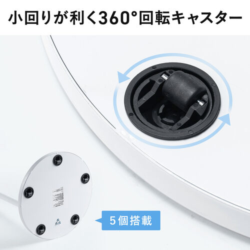 モニタースタンド（床置き・32インチ・キャスター付・ガス圧モニター・高さ調整・耐荷重10kg）