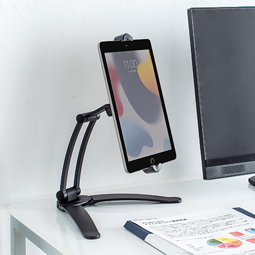 iPad・タブレットスタンド（折り畳み・7～10.5インチ対応・角度調整