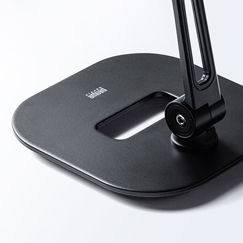 タブレットアームスタンド（6～13インチ対応・角度調整・回転可能・レジスタンド・ブラック）