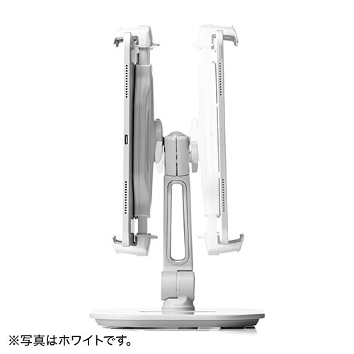 タブレットアームスタンド（6～13インチ対応・角度調整・回転可能・レジスタンド・ブラック）